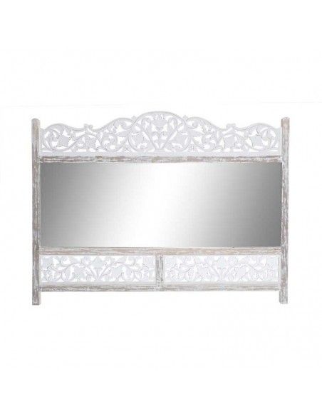 ESPEJO - CABECERO BLANCO VINTAGE 98x125