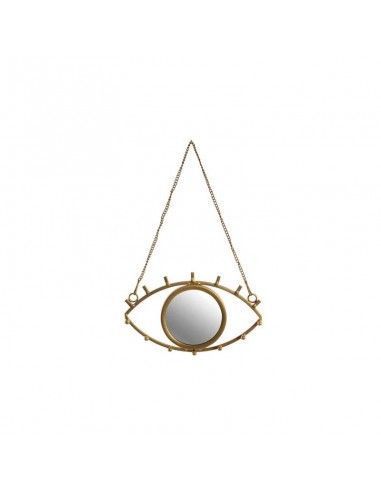 ESPEJO - PERCHA OJO DORADO 36X23.5