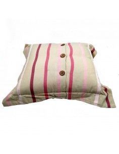 COJIN BEIGE DE RAYAS