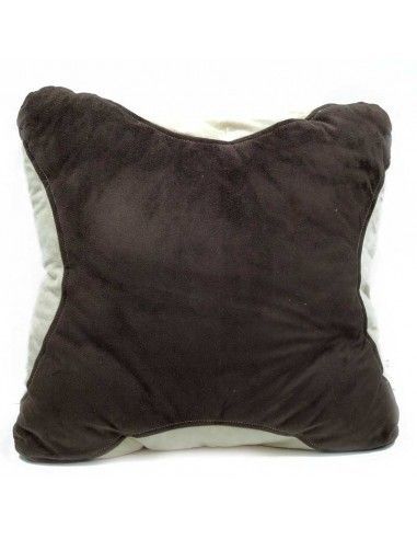 COJIN MARRON Y BEIGE