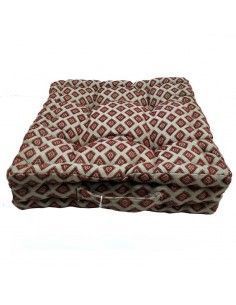 COJIN MARRON Y BEIGE