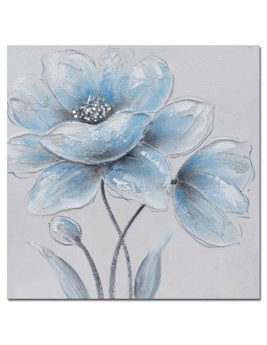 CUADRO LIENZO DE FLOR SET DE DOS 50x50