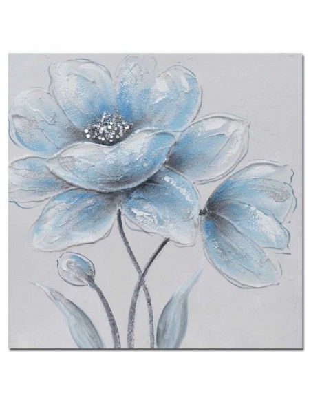 CUADRO LIENZO DE FLOR SET DE DOS 50x50