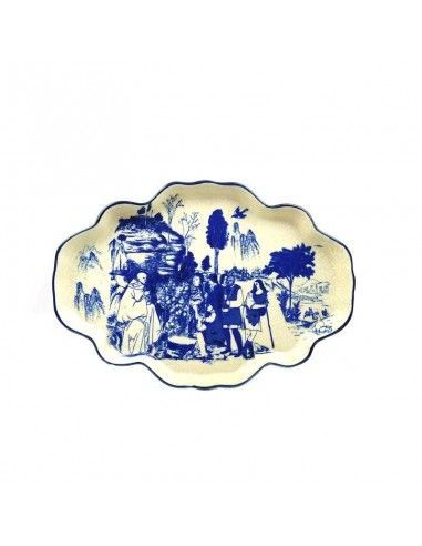 BANDEJA - CENTRO DE MESA DE PORCELANA 36X25