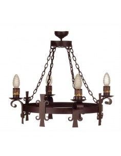LAMPARA DE TECHO RUSTICA 72X68