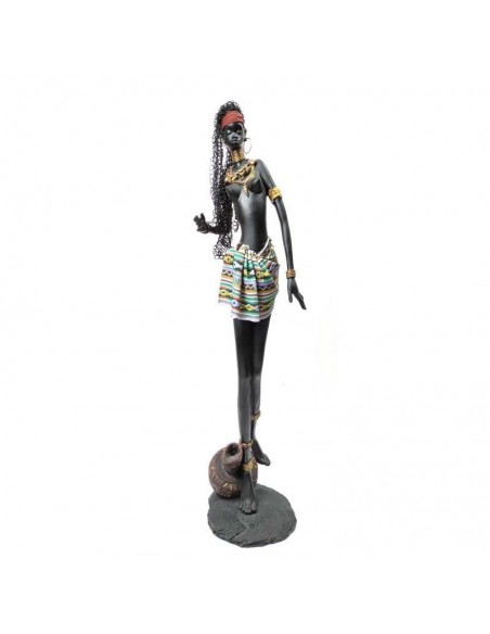 FIGURA DE MUJER AFRICANA 73x22