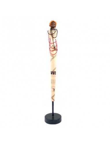 FIGURA MADERA DE MUJER AFRICANA 56x10