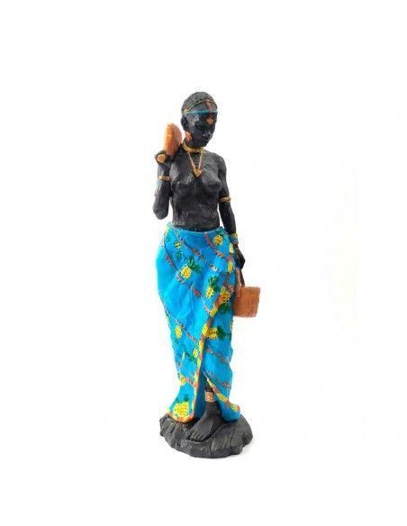 FIGURA DE MUJER AFRICANA 40x13