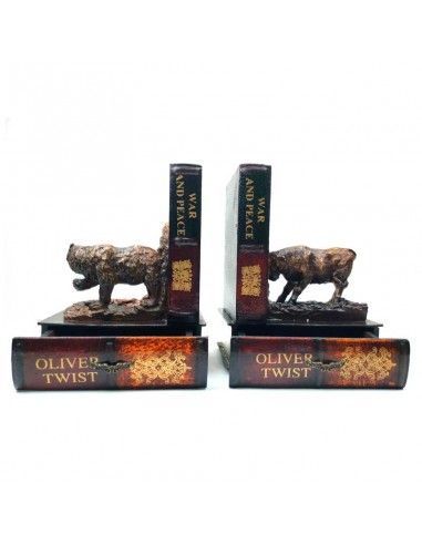 SUJETALIBROS OSO Y TORO 26X14