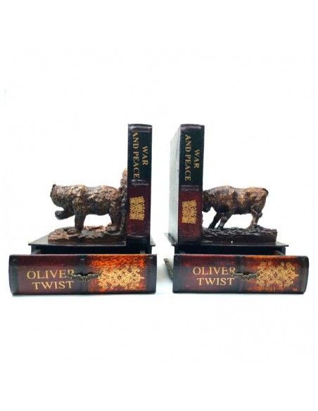 SUJETALIBROS OSO Y TORO 26X14
