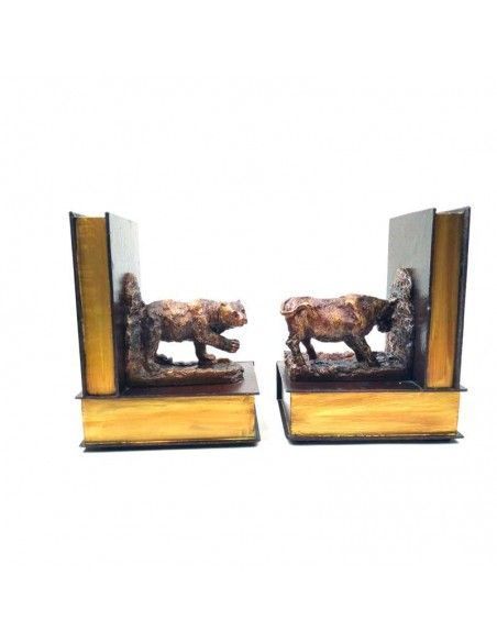 SUJETALIBROS OSO Y TORO 26X14