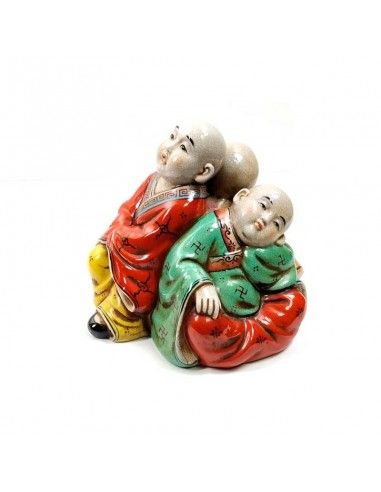 FIGURA DE MONJES CHINOS 21x26