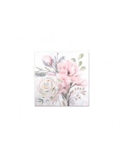 CUADRO FLOR ROSA BARATO 80x80 2