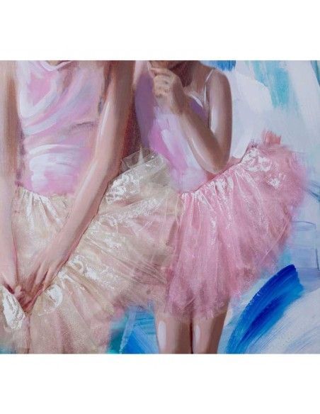 SET CUADROS LIENZO NIÑAS BAILARINA 80x80