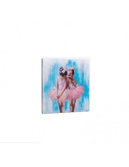 SET CUADROS LIENZO NIÑAS BAILARINA 80x80