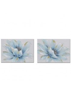 CUADRO LIENZO DE FLOR SET DE DOS 50x70