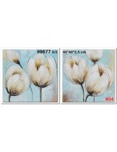 CUADRO TULIPAN SET DE DOS 40x40