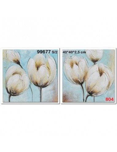 CUADRO TULIPAN SET DE DOS 40x40