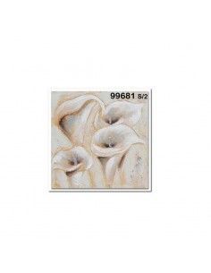 CUADRO FLOR CALA SET DE DOS 50x50 2