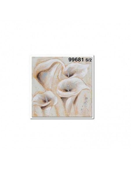 CUADRO FLOR CALA SET DE DOS 50x50