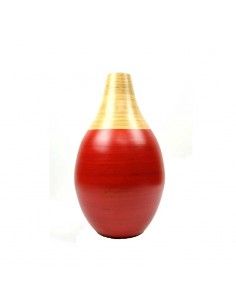 JARRON DE PIE ROJO - BEIGE 38x22
