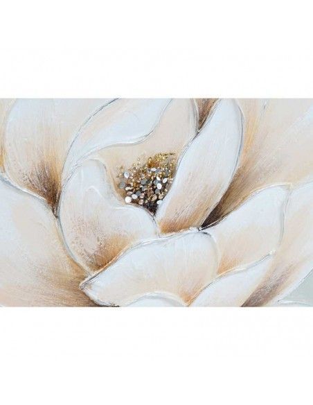 CUADRO FLOR BEIGE SET DE DOS 80x80
