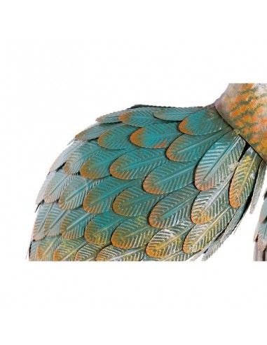FIGURA GARZA BLANCA METAL 100x32