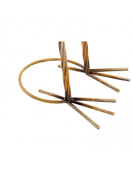 FIGURA GARZA BLANCA METAL 100x32