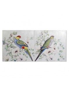 SET DE DOS CUADROS LORO PAPAGAYO 100x100