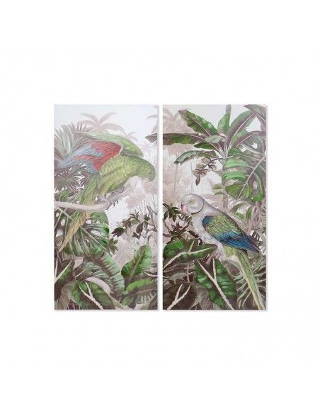 SET DE DOS CUADROS LORO 120x60