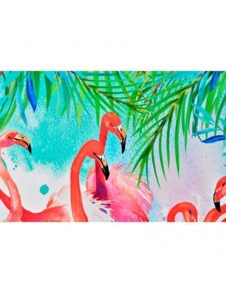 SET CUADRO MODERNO DE FLAMENCO ROSA 82x82