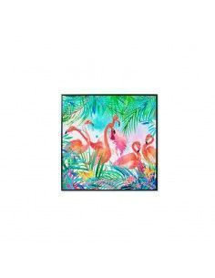 SET CUADRO MODERNO DE FLAMENCO ROSA 82x82 2