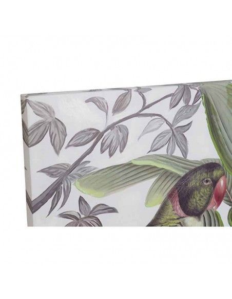 SET DE TRES CUADROS COTORRAS 120X60
