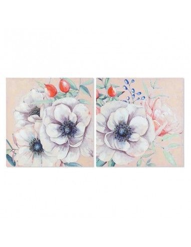 CUADRO DE FLORES SET DE DOS 70x50
