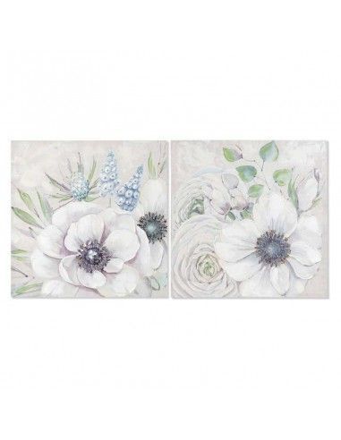 CUADRO FLOR BLANCA SET DE DOS 60x40