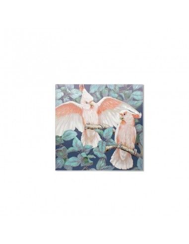 SET CUADRO LORO CACATUA 100x100