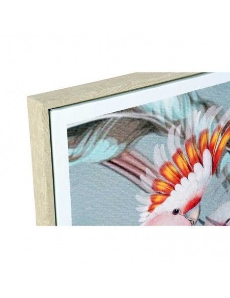 SET DE DOS CUADROS LORO CACATUA 60x60