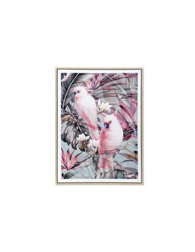 SET DE DOS CUADROS LORO CACATUA 60x60