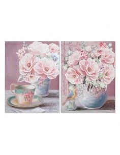 CUADRO FLORES SET DE DOS 70x50