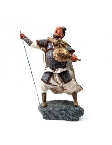 FIGURA SAMURAI  GUERRERO CON LANZA 37x23
