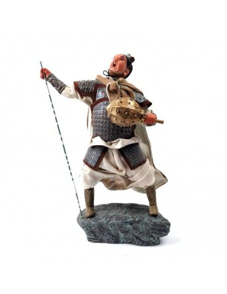FIGURA SAMURAI  GUERRERO CON LANZA 37x23
