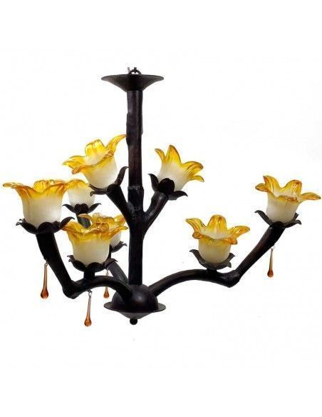 LAMPARA DE TECHO FLOR OCHO 62x70
