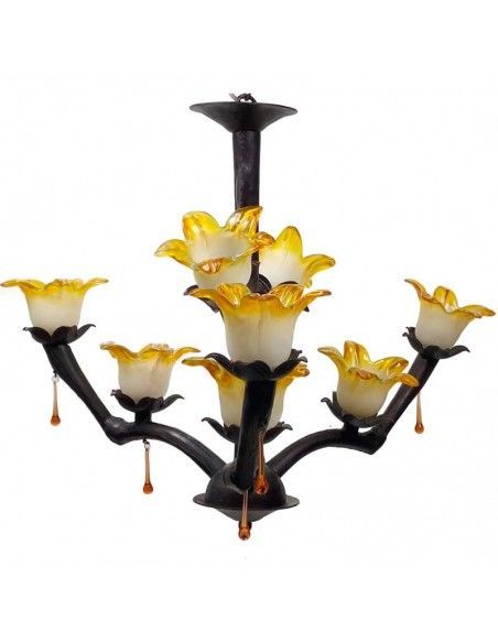LAMPARA DE TECHO FLOR OCHO 62x70
