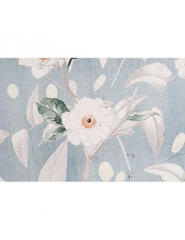 SET DE DOS CUADROS AZUL FLORES BLANCAS 80x60