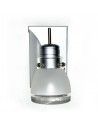 APLIQUE DE PARED INTERIOR ACERO  MATE Y CRISTAL OPAL