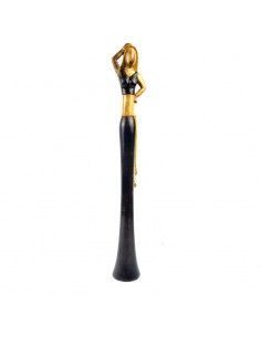FIGURA MADERA DE MUJER AFRICANA 62x9