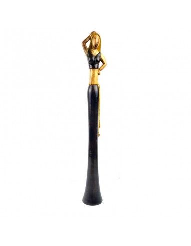 FIGURA MADERA DE MUJER AFRICANA 62x9