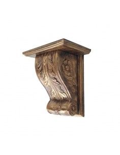 MENSULA DORADA DE MADERA 27x23