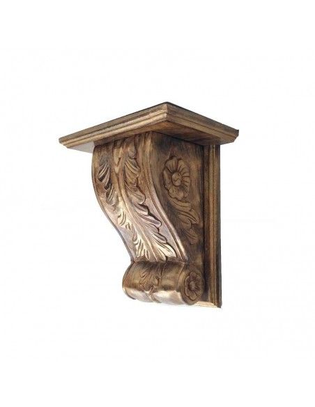 MENSULA DORADA DE MADERA 27x23