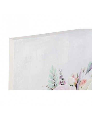 CUADRO FLOR ROSA- BLANCO-ROJO 100x70